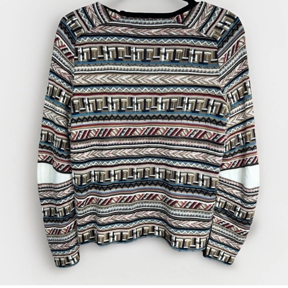 Aldo Martins Geometric Knit Sweater Women’s Small/Medium Boho Patterned Top - Picture 3 of 8